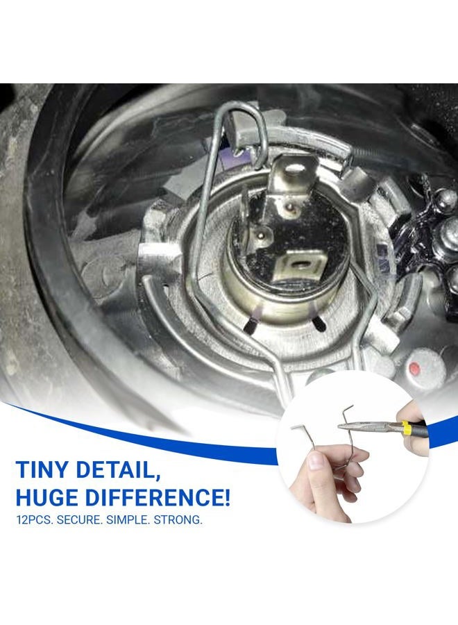 TEANTECH Bulb Retaining Spring Clips for H1/ H3 /H4 /H7-12 PCs Bulb Universal Car Headlight Clamp Headlamp Dip Dipped Beam Hoder - Image 2