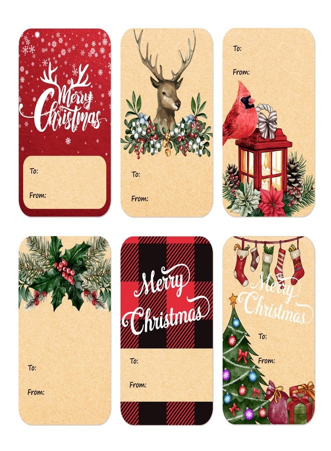 DreamBuilt 120pcs Christmas Gift Tags Stickers Self Adhesive, 2"x3" Christmas Name Tags for Gifts Festival, to from Gift Tag Stickers for Presents - Image 1