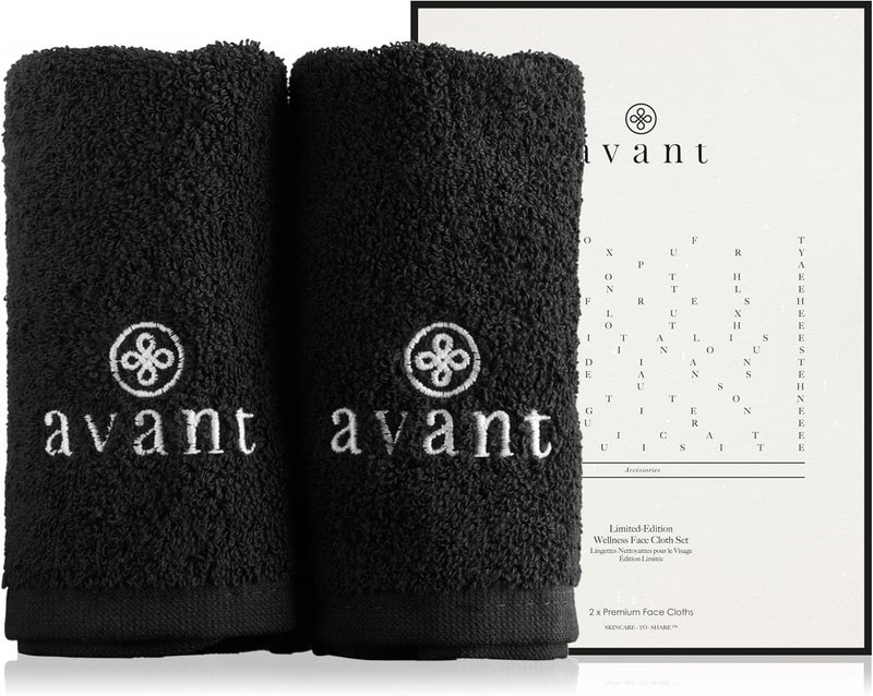 AVANT Premium Quality Flannel Face Cloths Flannel Face Cloth, Quick Dry Cotton Face Cloth, Reusable Facial Cleansing Cloths, Mitts for Makeup Removal, Dual-Sided Cleansing Mitts for Face & Eye (Pack of 2) - Image 1