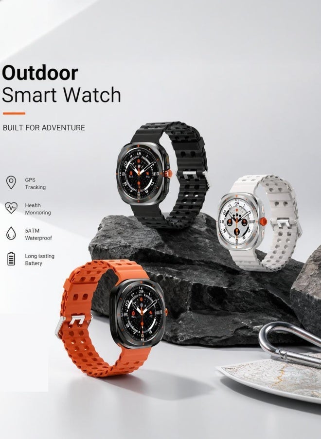 The new GT7ultra smart watch heart rate detection Bluetooth call sports watch white - Image 2