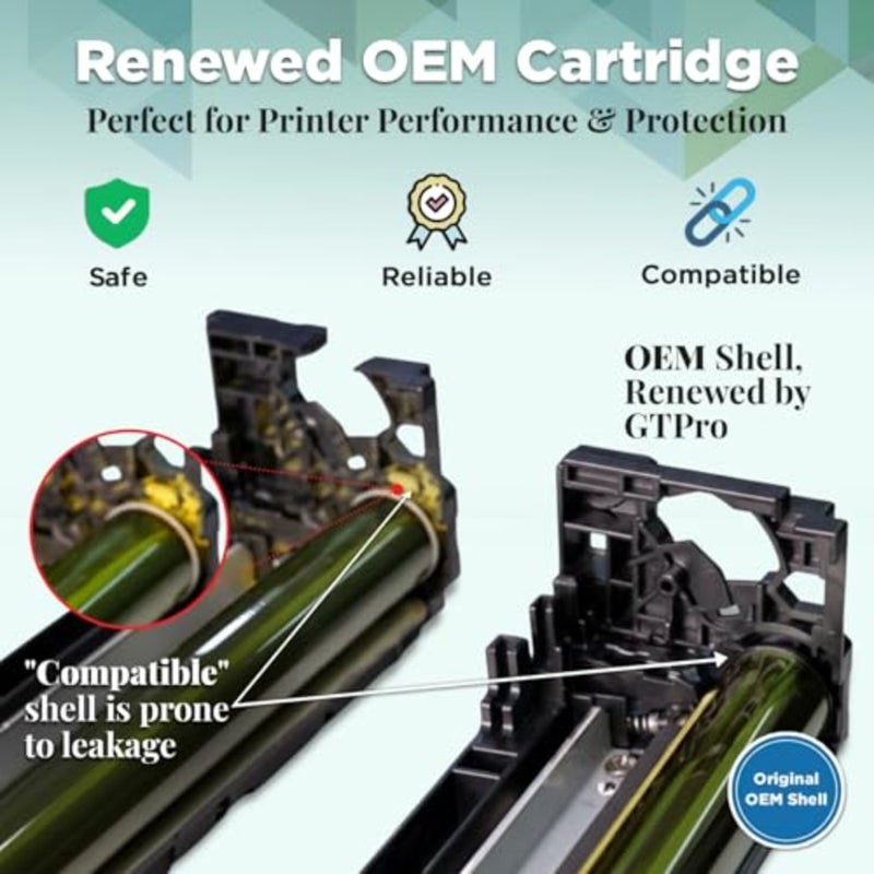 For HP LaserJet Pro MFP Series CLJ M254/M280mfp/M281mfp printers; recycled plastic; black; high-yield compatible toner with reliable page coverage - Image 3