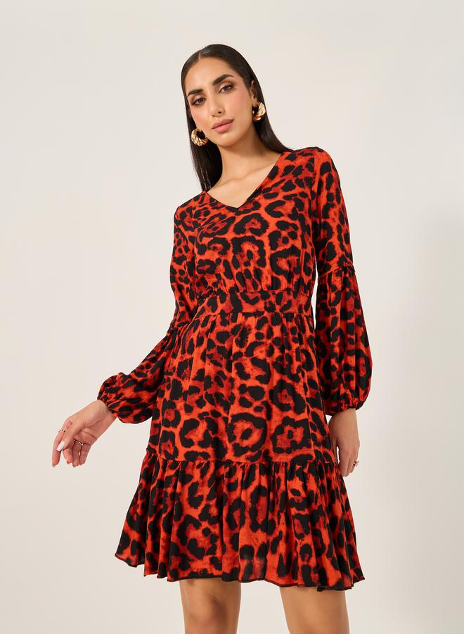 Styli Animal Print Dress  - Image 1