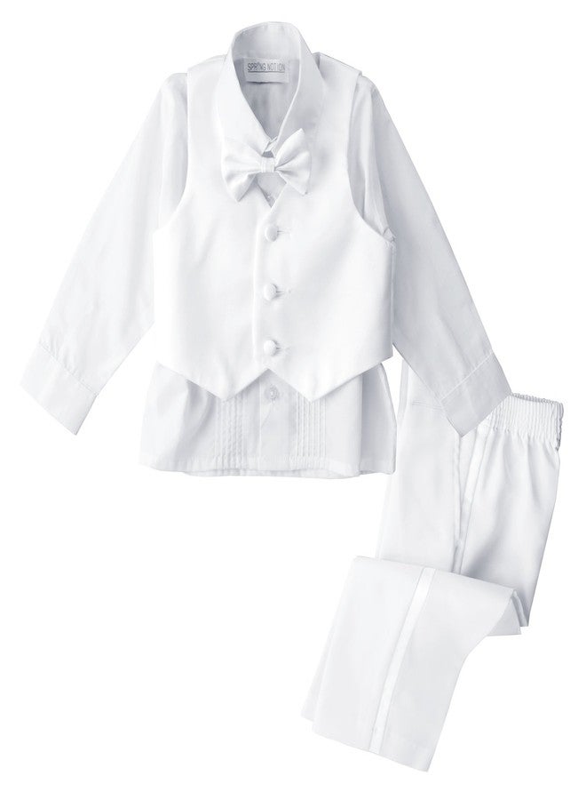 Spring Notion Baby Boys' White Classic Fit Tuxedo Set, No Tail 0M (Newborn) - Image 2