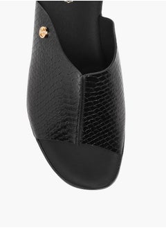 Paprika Women's Textured Slip-On Sandals with Wedge Heel  - Image 4