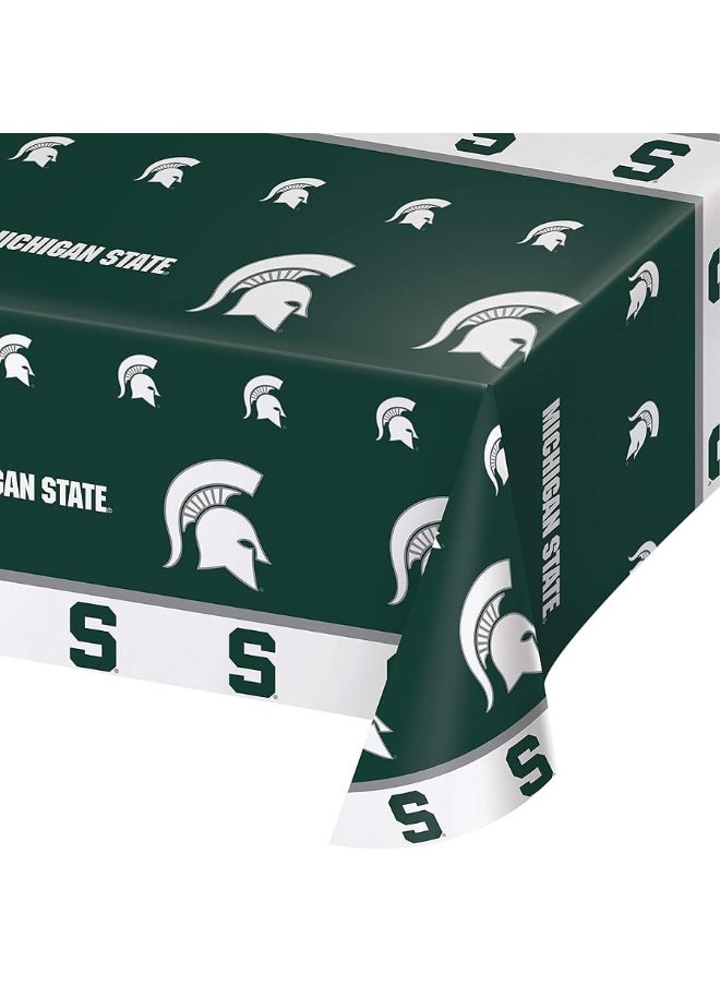 CREATIVE CONVERTING Creative Converting Michigan State University Plastic Tablecloths, 3 ct  - Image 1