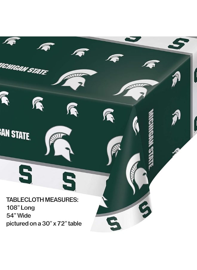 CREATIVE CONVERTING Creative Converting Michigan State University Plastic Tablecloths, 3 ct  - Image 2