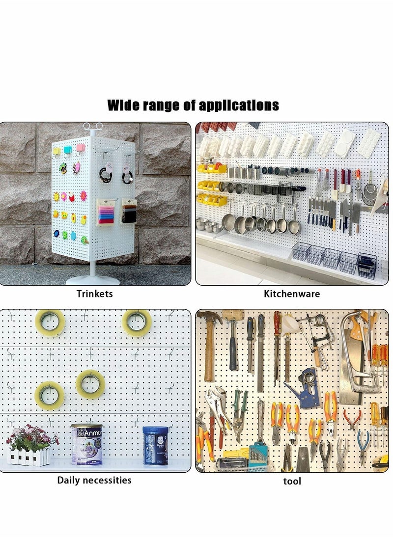 Y&D Pegboard Hooks, Peg Super Heavy Duty Metal Shelving with Ball Assortment Sturdy Fits 1/4” Garage Storage Organizer 10Packs 4 inch  - Image 5