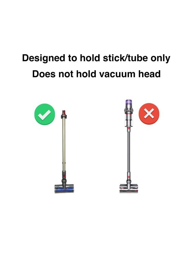 Built3D Wall Mount Holder for Dyson Stick Wand Tube V15 V11 V10 V8 V7 Absolute Complete Extra Animal Outsize Detect Stick Vacuum Cleaner, Wall Hook Hanger and Storage, Black (016-B) - Image 4
