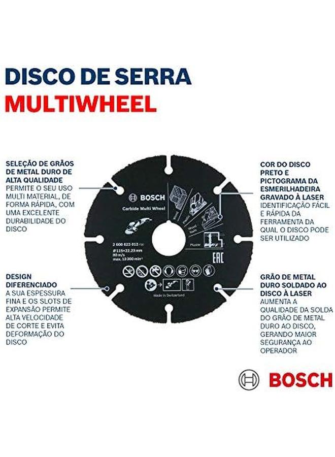 BOSCH Carbide Multi Wheel Cutting Disc Provides A Durable And Safe Work Performance On Multi Material For Small Angle Grinders 1Piece 115 Mm Diameter - Image 3