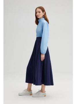 Touche Gold Buttoned Cupra Skirt  - Image 5
