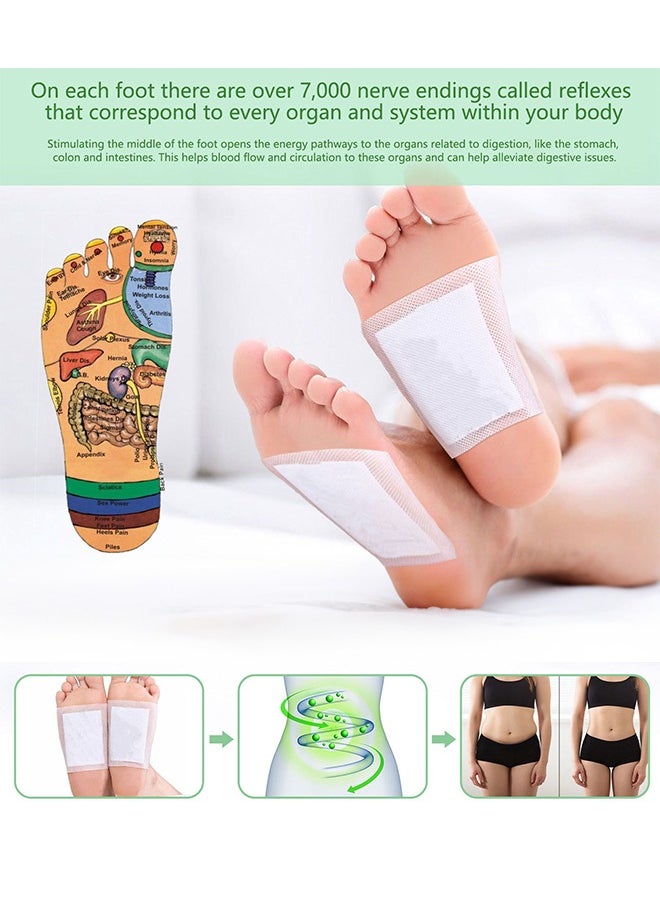 BUPY 10 pieces Foot Care Pads, Ginger Oil Bamboo Charcoal Foot Pads, Foot Care Patch, Effective Feet Health Patches, Better Sleep Quality  - Image 2