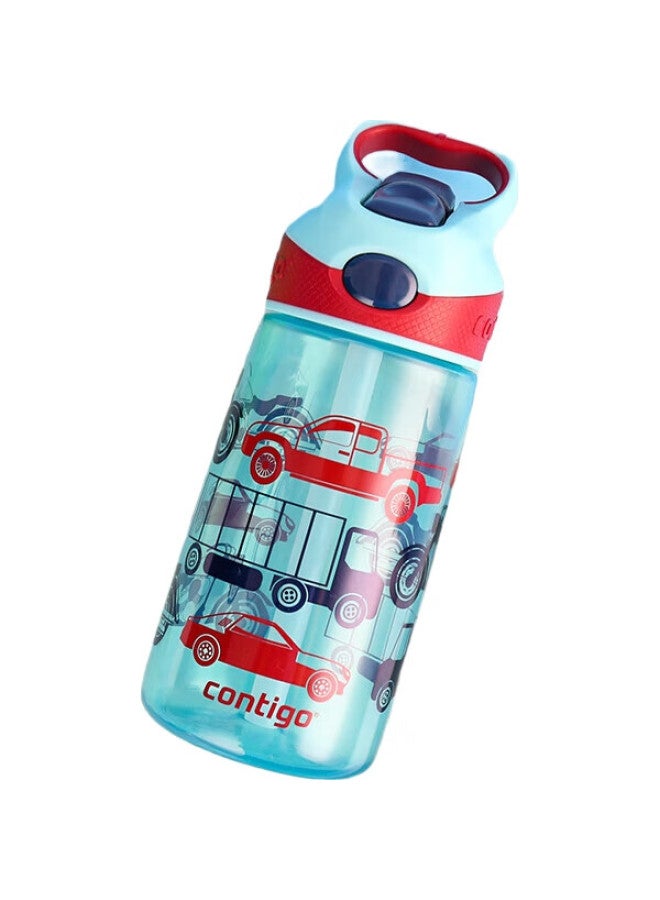 Contigo Children'S Straw Water Bottle, Sports Plastic Straw Cup, 450Ml, Cars, Hbc-Str018 - Image 2