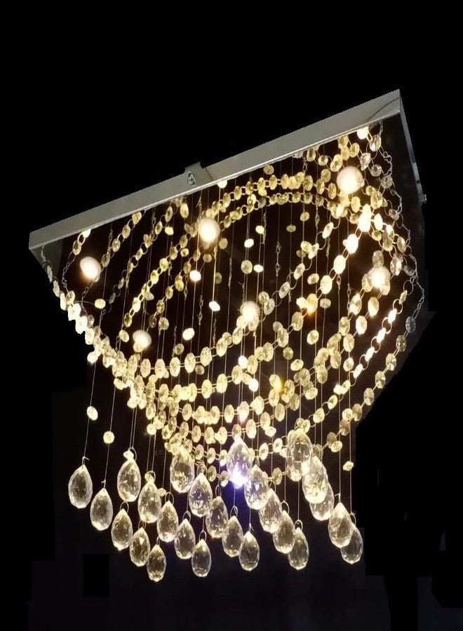 CRYSTA WORLD Modern Ceiling k9 Crystal Chandelier for Living Room Dining Room Bedroom Kitchen led Chandelier 6 Light - Image 4