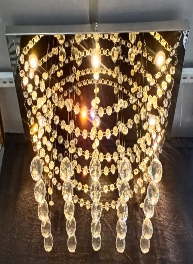 CRYSTA WORLD Modern Ceiling k9 Crystal Chandelier for Living Room Dining Room Bedroom Kitchen led Chandelier 6 Light - Image 2