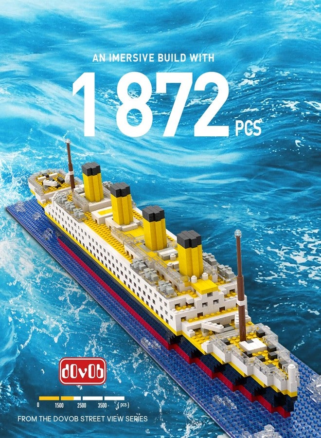 dOvOb Micro Mini Blocks Titanic Model Building Set with 2 Figure, 1872 Piece Mini Bricks Toy, Gift for Adults and Kids - Image 5