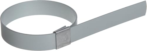 BAND-IT CP0799 5/8" Wide x 0.025" Thick 1-3/4" Diameter, Galvanized Carbon Steel Center Punch Clamp (100 Per Box) - Image 1