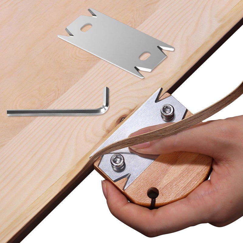 Swozzto Edge Banding Trimmer for Woodworking & 1PCS Replacement Blade,Edge Corner Planer with Hanging Strap,Edge Banding Cutter,Hand Planer Edge Bander,for Deburring, Chamfering and Trimming - Image 1