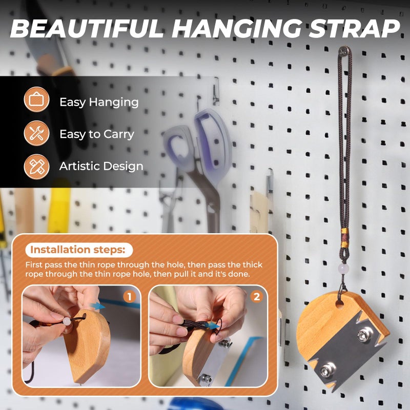Swozzto Edge Banding Trimmer for Woodworking & 1PCS Replacement Blade,Edge Corner Planer with Hanging Strap,Edge Banding Cutter,Hand Planer Edge Bander,for Deburring, Chamfering and Trimming - Image 5