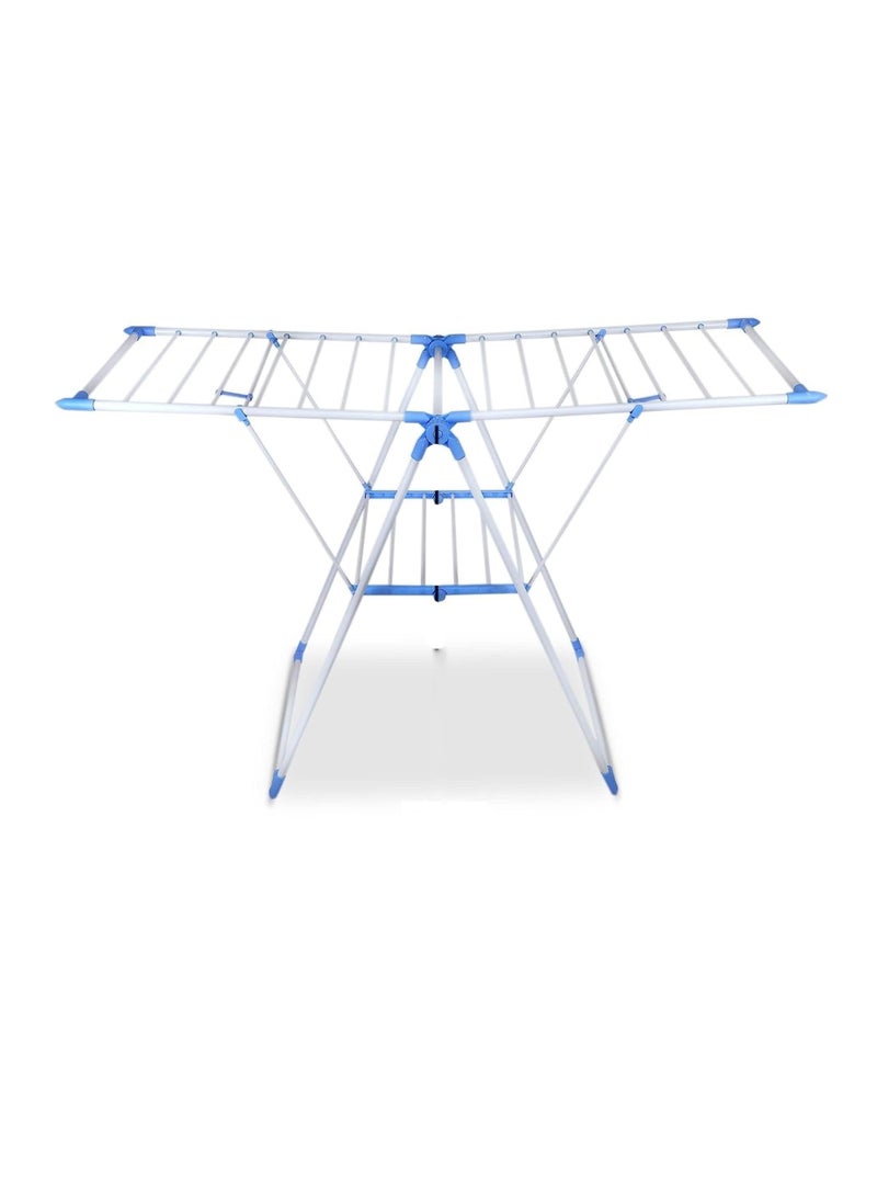 Foldable Cloth Dryer Hanger 62x106CM Compact Laundry Drying Rack Space-Saving Design Rust Resistant Indoor Outdoor Use Lightweight & Portable with Non Slip Feet