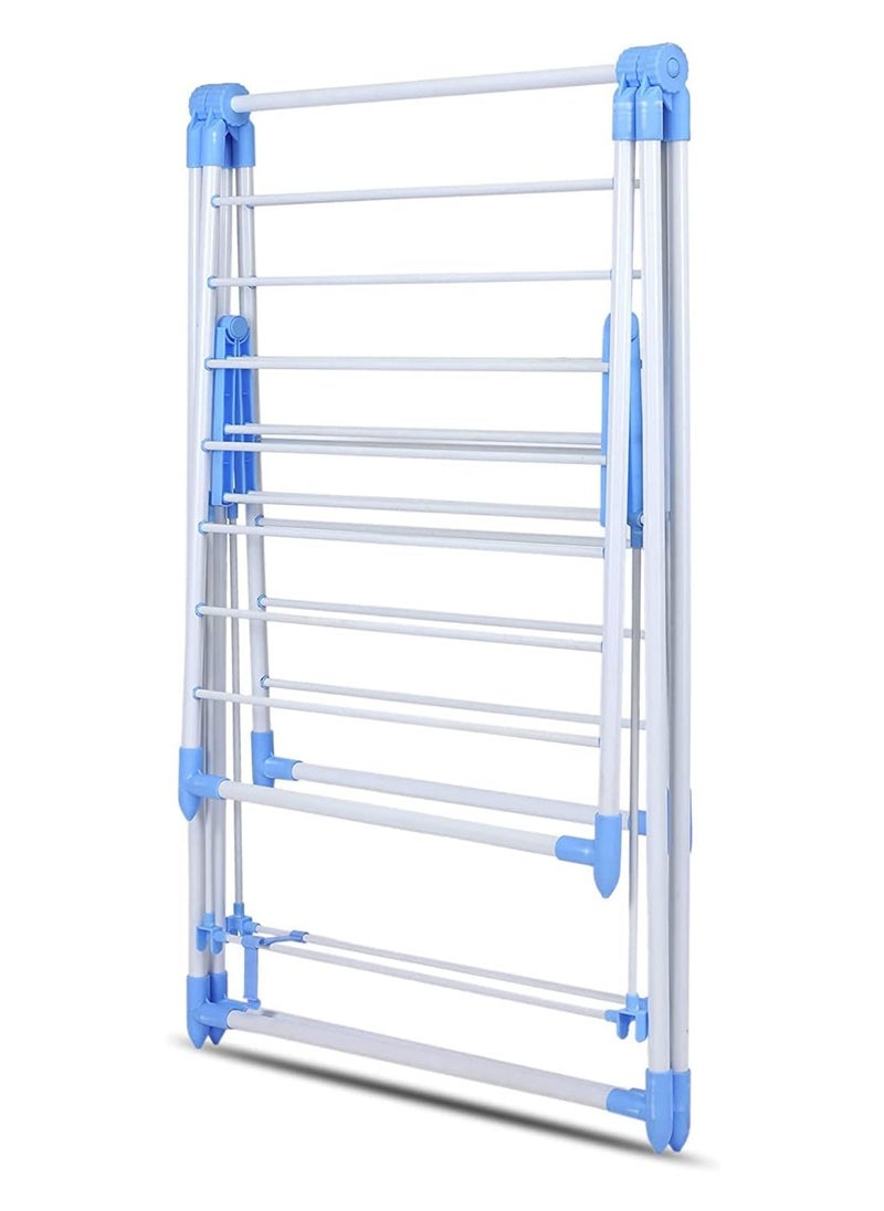 Foldable Cloth Dryer Hanger 62x106CM Compact Laundry Drying Rack Space-Saving Design Rust Resistant Indoor Outdoor Use Lightweight & Portable with Non Slip Feet