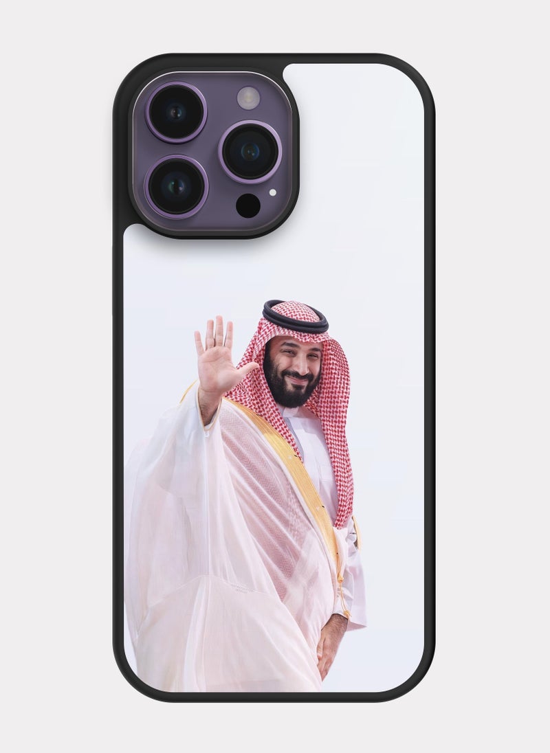 بكسلات كفر ايفون 14 برو ماكس ولي العهد محمد ابن سلمان ابيض احمر - Image 1