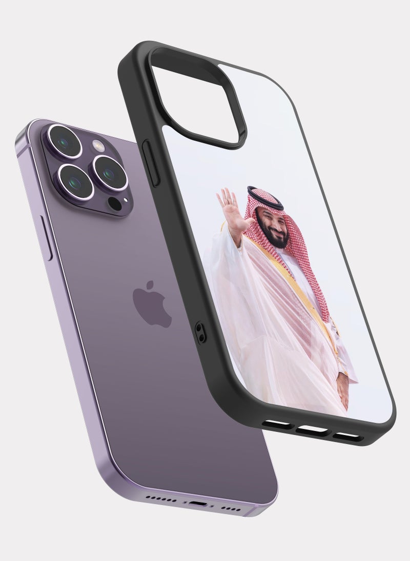 بكسلات كفر ايفون 14 برو ماكس ولي العهد محمد ابن سلمان ابيض احمر - Image 2