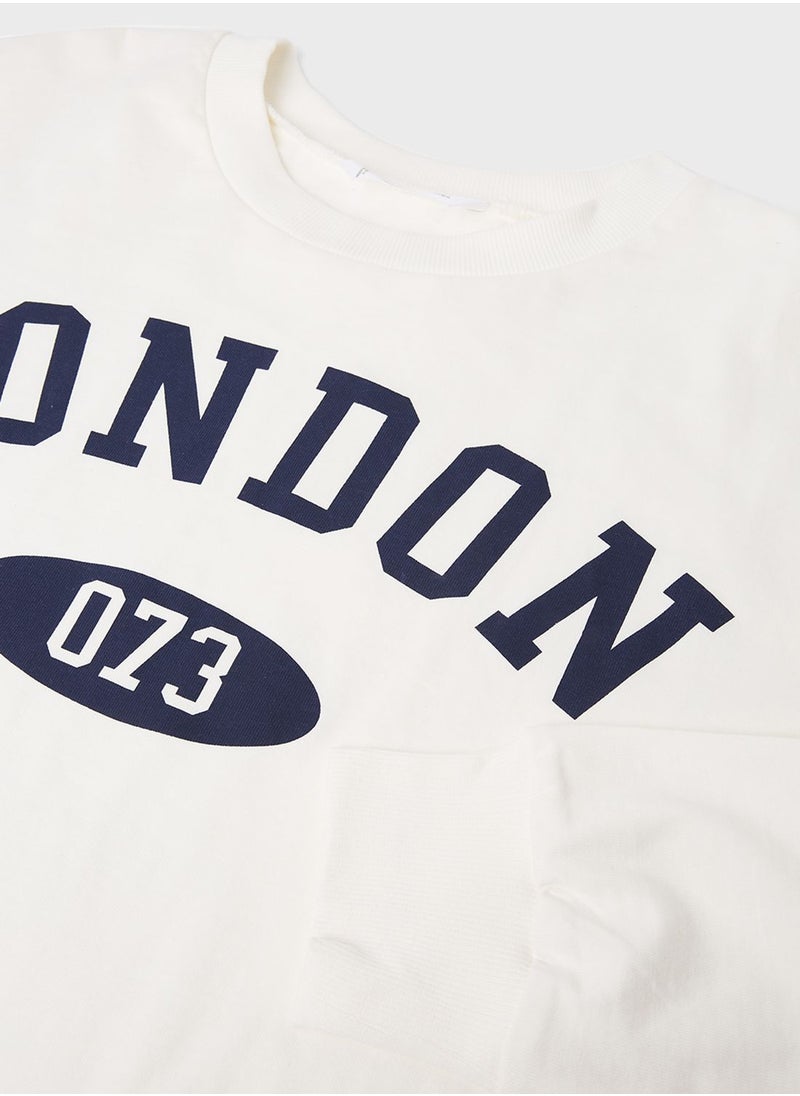 MANGO Youth Slogan Long Sleeve Sweatshirt  - Image 3