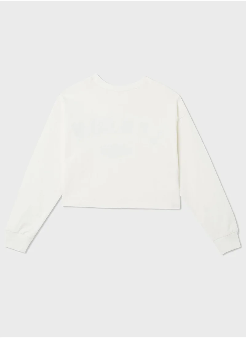 MANGO Youth Slogan Long Sleeve Sweatshirt