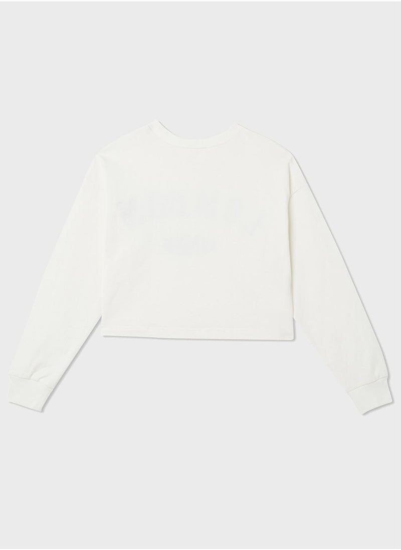 MANGO Youth Slogan Long Sleeve Sweatshirt  - Image 2