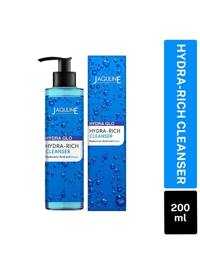 جاكلين يو أس أيه منظف الوجه المرطب هيدرا جلو مع حمض الهيالورونيك للنساء والرجال، منظف المسام، مزيل المكياج، التحكم في الأوساخ، لجميع أنواع البشرة، 200 مل - Image 2