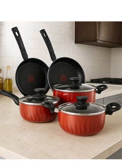 Alsaif Vitro 8-Piece Non-Stick Cookware Set, Sizes 18, 20, 24, 26 cm  - Image 1