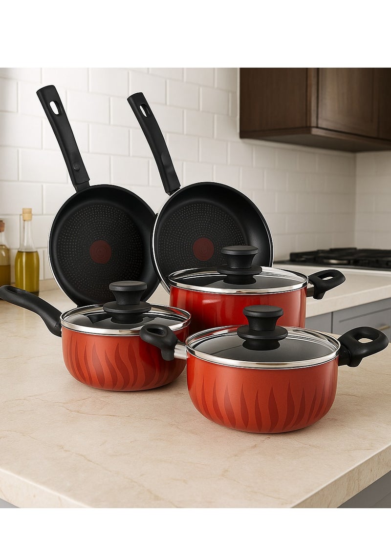 Alsaif Vitro 8-Piece Non-Stick Cookware Set, Sizes 18, 20, 24, 26 cm  - Image 1