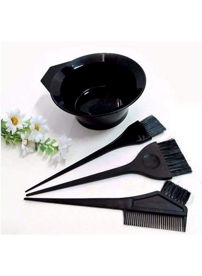 Foreign Holics Hair Dye Brushes With Apron Sheet Set For Men And Women Saloon And Parlor Use Hair Coloring Brush Set Hair Brush For Dying Black - Image 3
