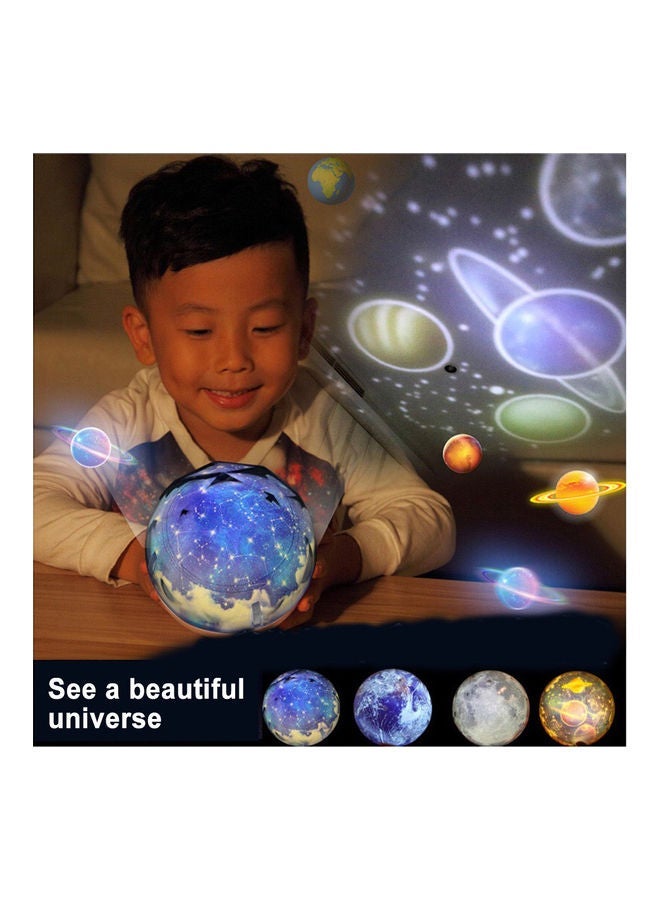 NIBEMINENT Creative starry sky projector lamp black planet lampshade ordinary model without battery Black 13.5*13*13.5cm - Image 4