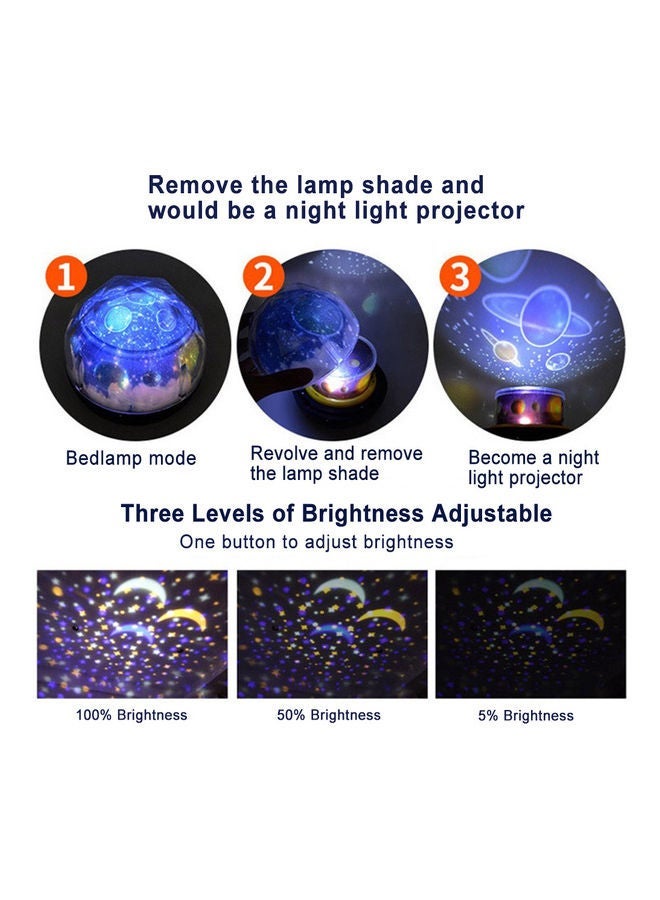 NIBEMINENT Creative starry sky projector lamp black planet lampshade ordinary model without battery Black 13.5*13*13.5cm - Image 3