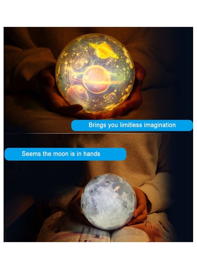 NIBEMINENT Creative starry sky projector lamp black planet lampshade ordinary model without battery Black 13.5*13*13.5cm - Image 2