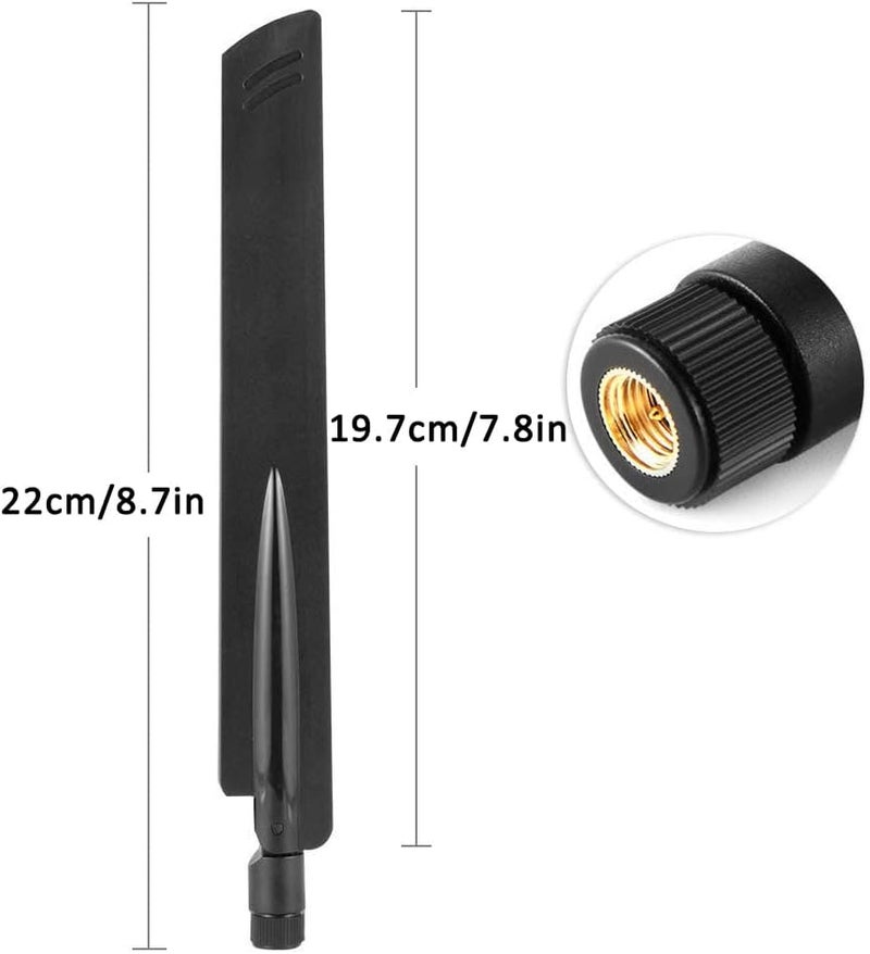 EIGHTWOOD هوائي واي فاي ثنائي النطاق 2.4GHz 5GHz من إيت وود، هوائي SMA ذكر (عبوة من 2) لكاميرات السيارات وكاميرات الأمان اللاسلكية - Image 3