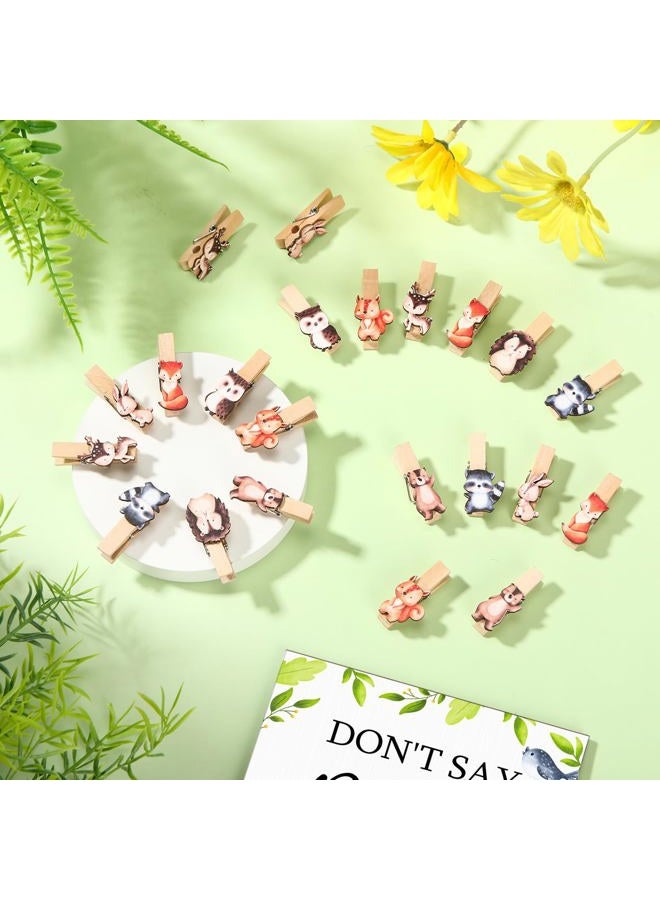 Unittype 51 Pcs Don't Say Baby Shower Game Supplies Include Baby Shower Sign and 50 Mini Clothespins for Boys Girls Gender Reveal Baby Shower Prizes Game (Woodland Style) - Image 5