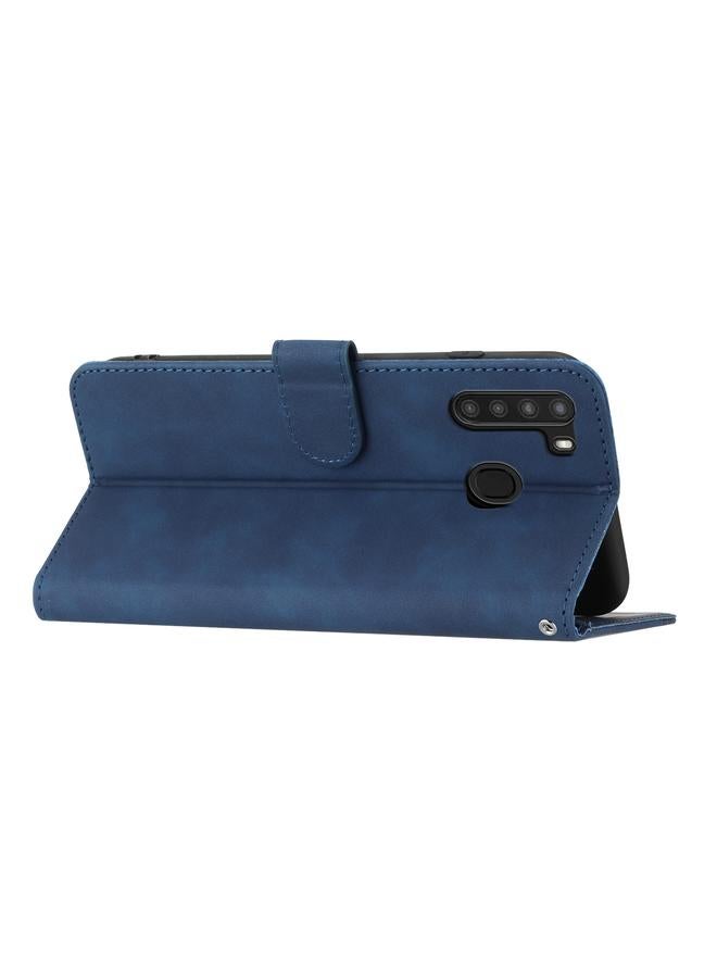 S-TOP Case For Samsung Galaxy A21 EU Version Heart Pattern Skin Feel Leather Phone Case - Image 3