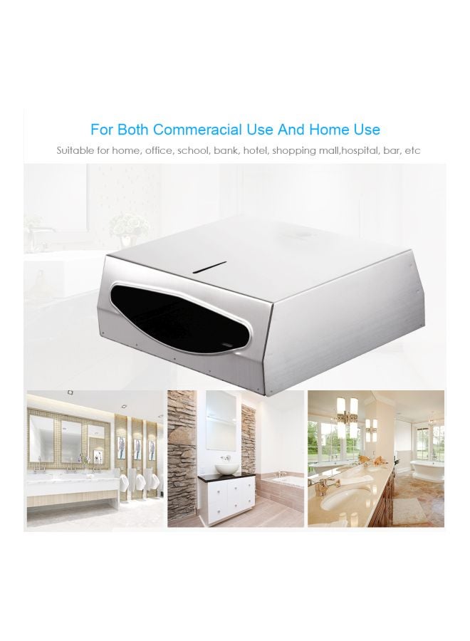 Aknur موزع مناديل ورقية يثبت على الجدار فضي 10.1x10.24x3.94بوصة - Image 4