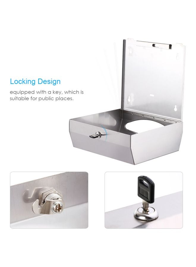 Aknur موزع مناديل ورقية يثبت على الجدار فضي 10.1x10.24x3.94بوصة - Image 5