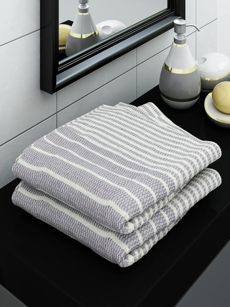 Athom Living Woven Light Weight Bath Towels 150L x 75W Pack of 2