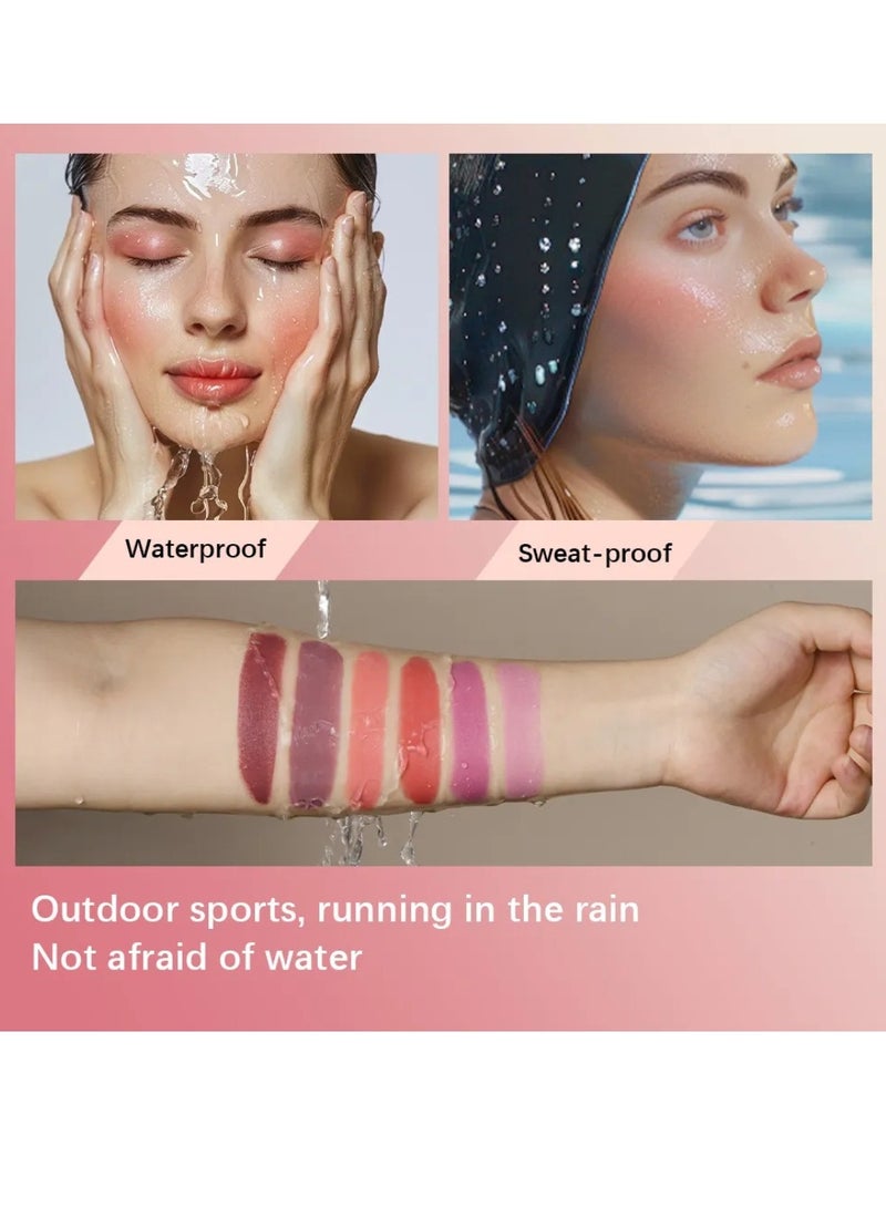 lakerain Pocket Blush Stick Cream Blush Stick for Long Lasting Lightweight Natural Blush Waterproof Sweatproof Hydrating Blush and Lipstick Creamy Blendable Makeup Blush 02 - Image 3