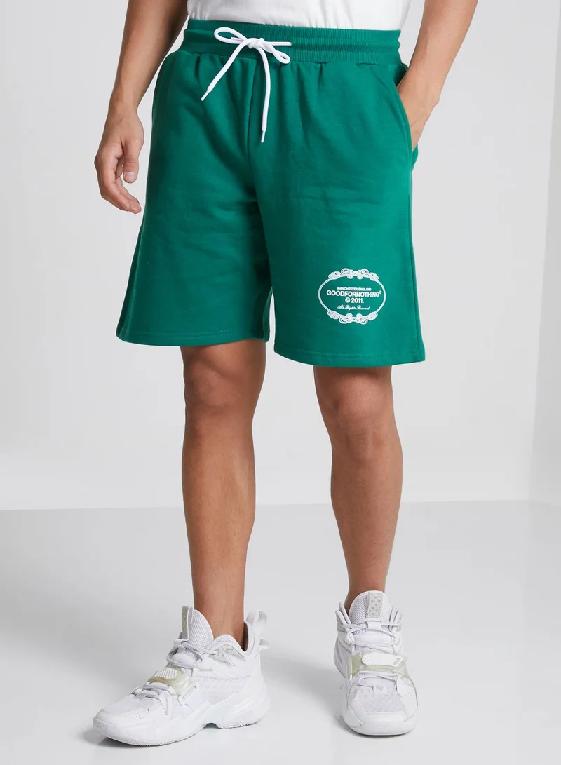 GOOD FOR NOTHING Logo Branded Shorts