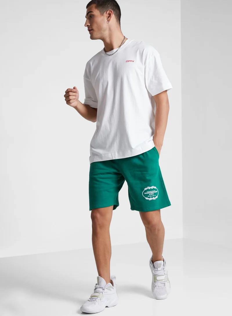 GOOD FOR NOTHING Logo Branded Shorts