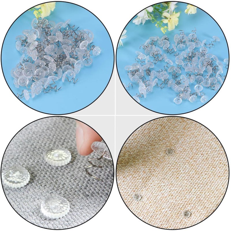 150pcs Bed Skirt Pins Spiral Push Pins Dust Ruffle Clips Non-Slip for Hold Slipcovers and Bed Sheets Securely in Place - Image 3