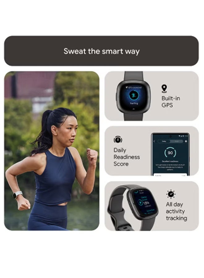 FitBites ساعة ذكية للصحة واللياقة البدنية سينس 2 | GPS مدمج، مزودة بميزات متقدمة لمراقبة الصحة، عمر البطارية يصل إلى 6 أيام، متوافقة مع أنظمة أندرويد وآي أو إس - Image 5
