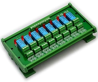 Electronics-Salon DIN Rail Mount 8 DPDT Signal Relay Interface Module. (Operating Voltage: DC 12V) - Image 1