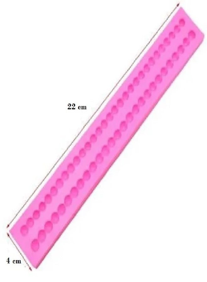 XilaMagic Pink Silicone Pearl Baking Mould, 22 cm x 4 cm, 2 Rows, for Mini Cupcakes - Image 2