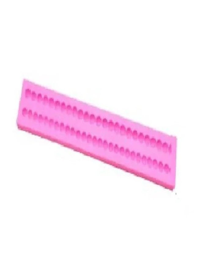 XilaMagic Pink Silicone Pearl Baking Mould, 22 cm x 4 cm, 2 Rows, for Mini Cupcakes - Image 1